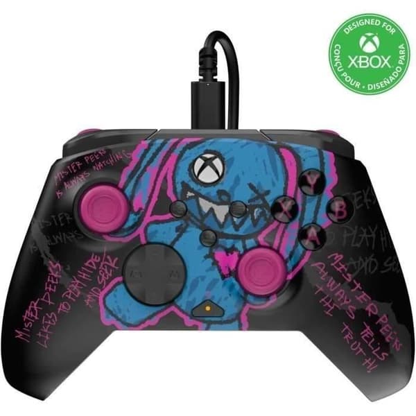 Trådbunden kontroller - Rematch GLOW - Xbox One och Series X|S - PDP - Motif Minster Peeks - Svart