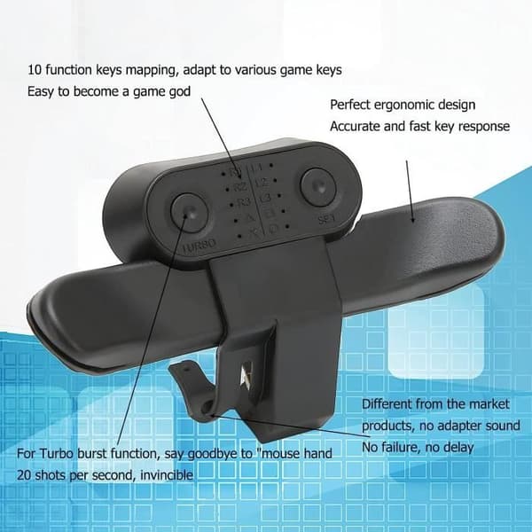 Paletter för PS4-kontroll, tillbehör för bakknappsfäste med 10 ergonomiska mappningar för spelkonsol [H1543]