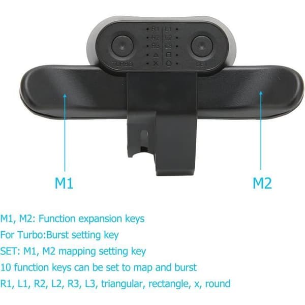 Paletter för PS4-kontroll, tillbehör för bakknappsfäste med 10 ergonomiska mappningar för spelkonsol [H1543]