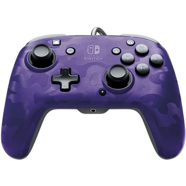 PDP Afterglow Purple Camouflage Wired Controller för Nintendo Switch - Officiellt licensierad - Audio Jack Port