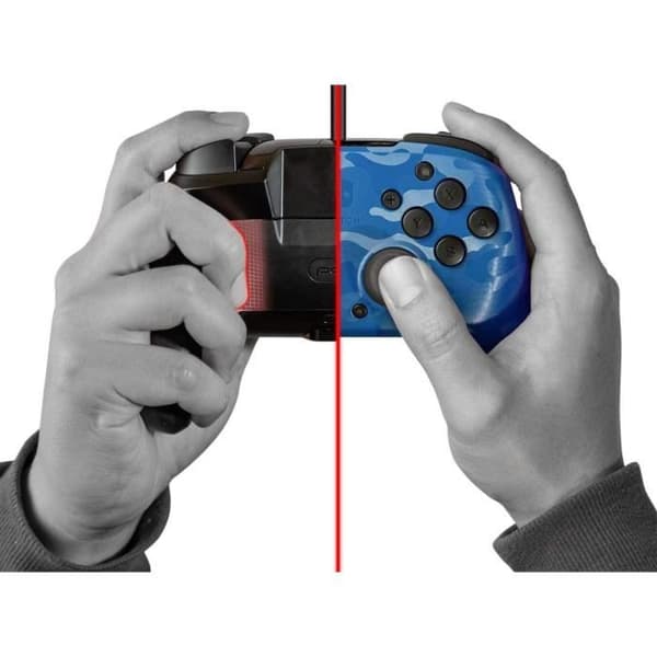 PDP Afterglow Blue Camouflage Wired Controller för Nintendo Switch - officiellt licensierad
