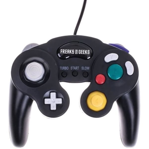 Manette FREAKS AND GEEKS turbo- och slow-funktion vit för Gamecube/Wii