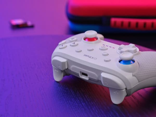 Gamepad - AIQINU - Muta - Vit - Trådlös och trådbunden anslutning - Nintendo Switch-kompatibel