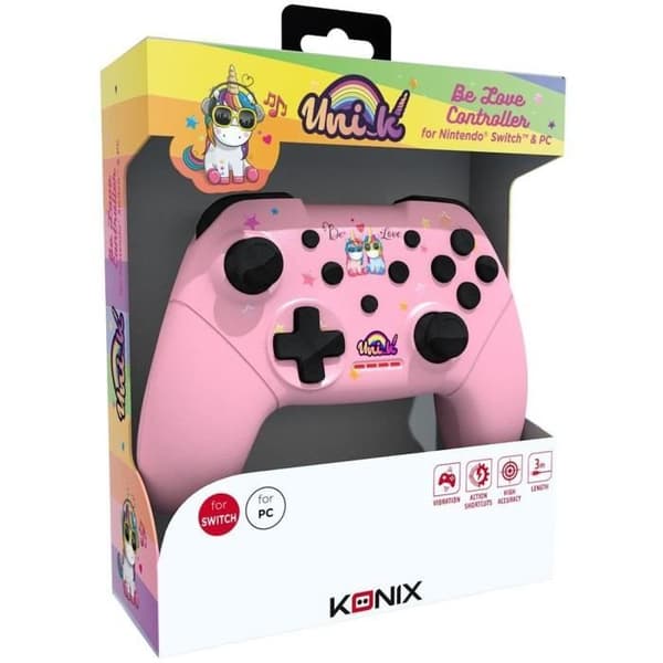 Unik Be Love Unicorn Controller - KONIX - Switch - Rosa