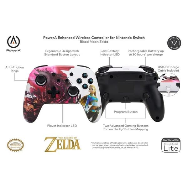 Gamepad - ACCO - Acco Zelda BMG - Bluetooth - Nintendo Switch kompatibel - 2 års garanti