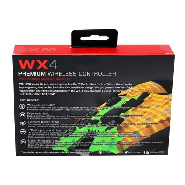 Gioteck - WX4 - Bluetooth Switch Controller - Ergonomisk design - Trådlös - (Forest Design)