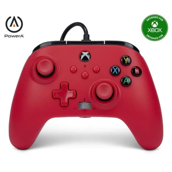 Gamepad - ACCO - Röd-XBOX SERIES X - Kabelansluten - Röd - Vibration
