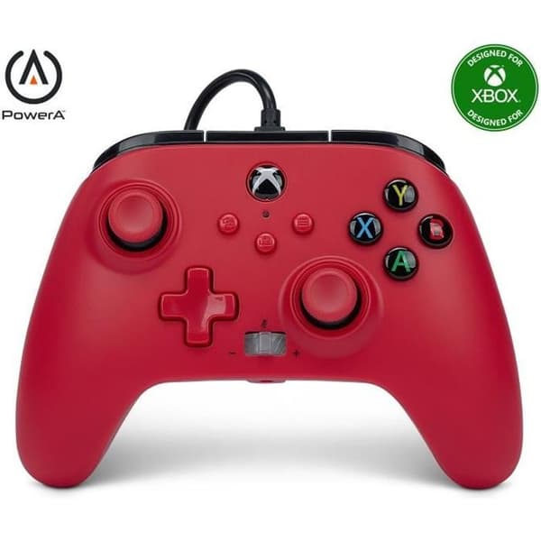 Gamepad - ACCO - Röd-XBOX SERIES X - Kabelansluten - Röd - Vibration