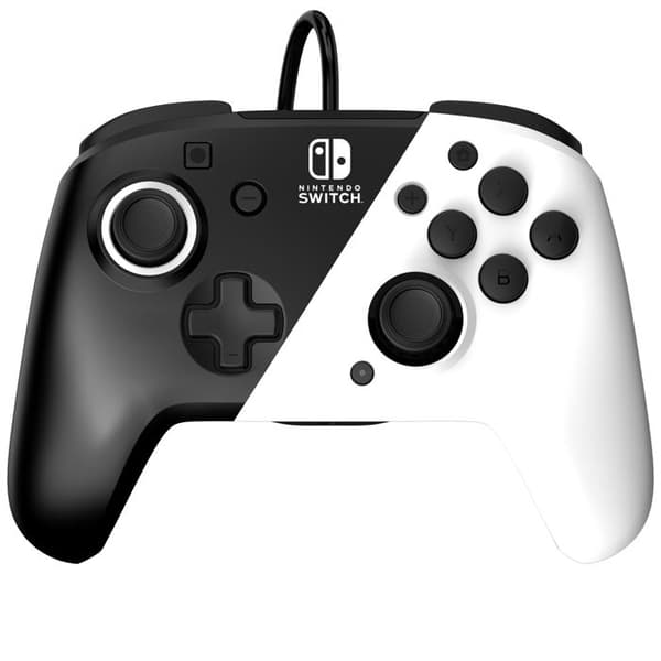 Pdp Faceoff Deluxe Black and White Wired Controller för Nintendo Switch
