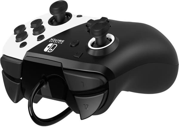Pdp Faceoff Deluxe Black and White Wired Controller för Nintendo Switch