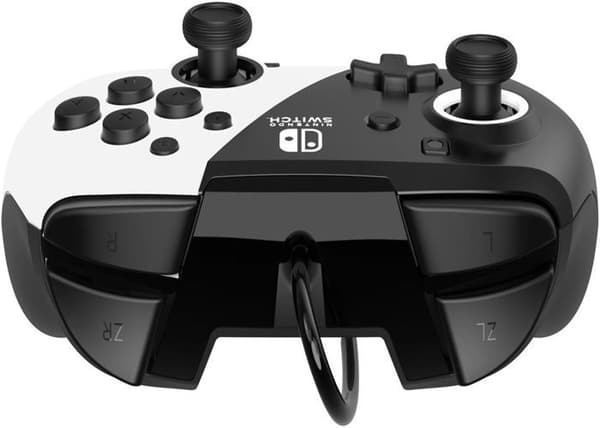 Pdp Faceoff Deluxe Black and White Wired Controller för Nintendo Switch
