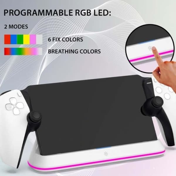 Laddare PS Portal - Subsonic - LED RGB Laddningsstation - USB Typ-C - Svart - Kompakt