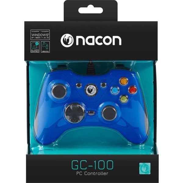Kabelansluten Controller Big Ben Nacon PCGC-100XF Blå för PC