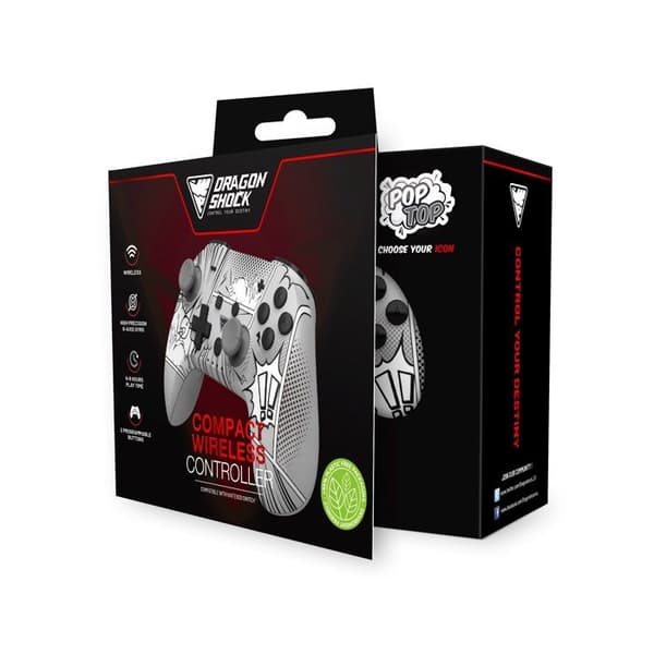 DragonShock - PopTop Manga - Kompakt trådlös Bluetooth-kontroll som är kompatibel med Nintendo Switch - Switch OLED - PC - Android