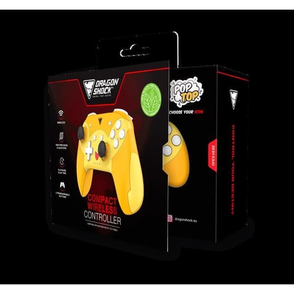 Spelkontroll - DRAGONSHOCK - POPTOP COMPACT BT - Bluetooth - Programmerbar - 6-axlig gyroskopisk