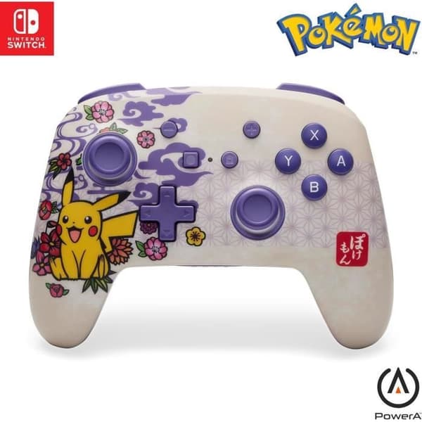 Trådlös handkontroll - POWER A - Nintendo Switch - Pikachu Blossom