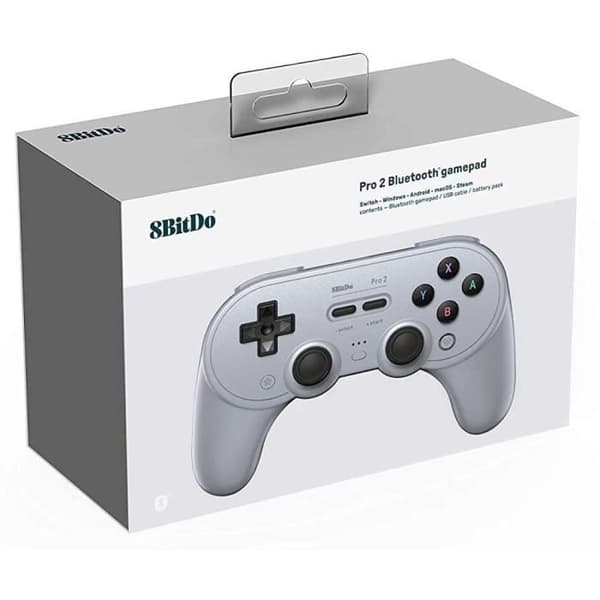 Bluetooth trådlös handkontroll - 8bitDo Pro2 Grey Edition - Switch, PC, Android, Raspberry Pi