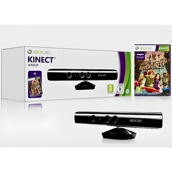 Kinect Xbox 360 Bundle + Kinect Adventures Game- USED