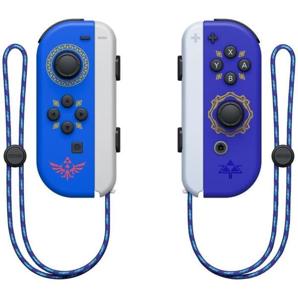 Ett par Blue &amp; Purple Joy-Con-kontroller för Nintendo Switch • The Legend of Zelda: Skyward Sword HD Edition