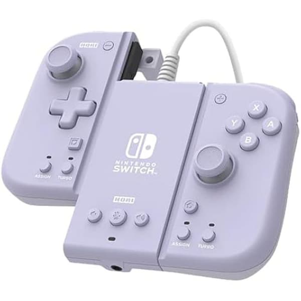 Gamepad - HORI - TV Mode Adapter + Compact Split Pad Set - Lila - Trådlös - Nintendo Switch
