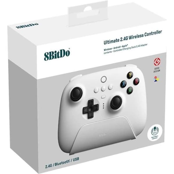 Rétrogaming-8BitDo Ultimate 2.4G Wireless HALL EFFECT - White Edition