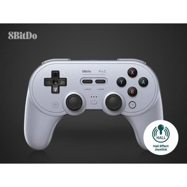 Retrogaming-8BitDo PRO 2 Gamepad Hall Effect - Grey New Edition