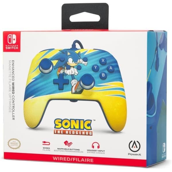Trådbunden handkontroll - POWER A - Nintendo Switch - Sonic Boost