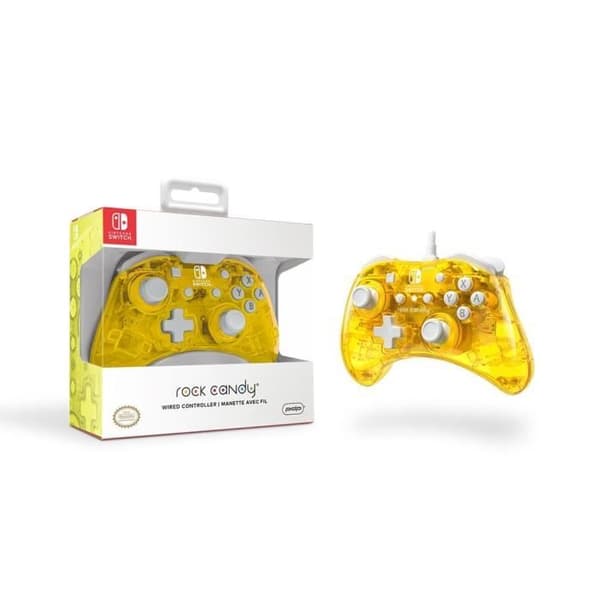 Rock candy gul trådbunden handkontroll för Nintendo Switch