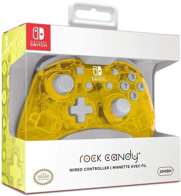 Rock candy gul trådbunden handkontroll för Nintendo Switch