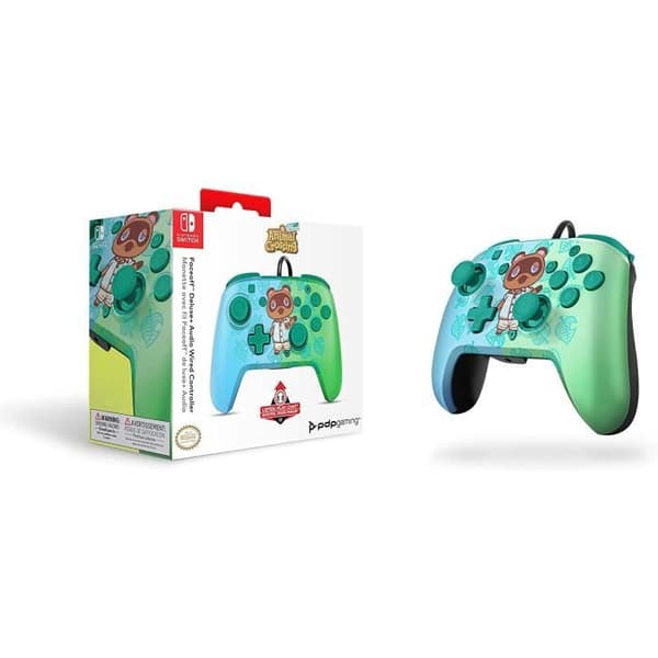 Wired Controller - PDP - Faceoff Deluxe - Animal Crossing: Tom Nook - Switch