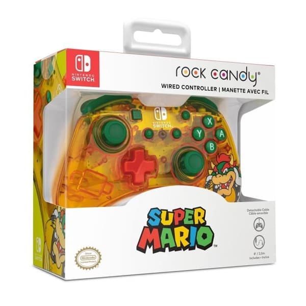 Rock Candy Super Mario Bowser Wired Controller