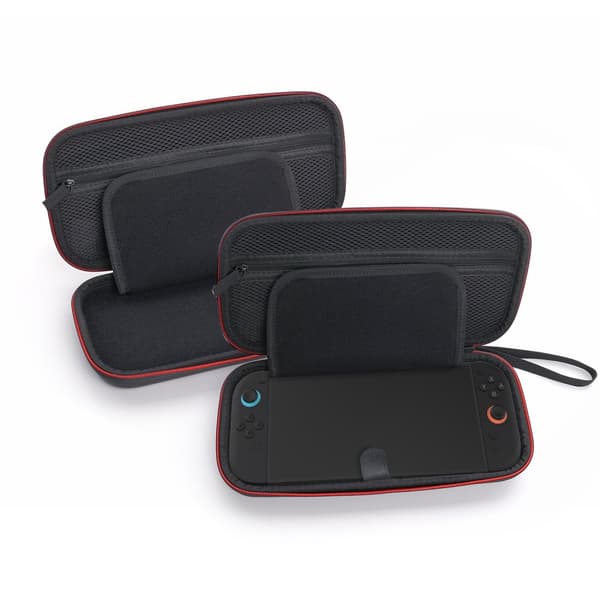 INF Elegant svart PU-bärväska för SWITCH 2 med korthållare