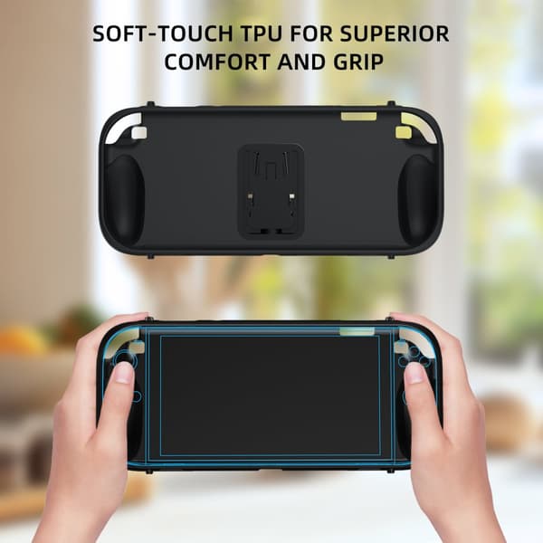 INF Skyddande TPU-fodral med stativ för Switch2-konsol