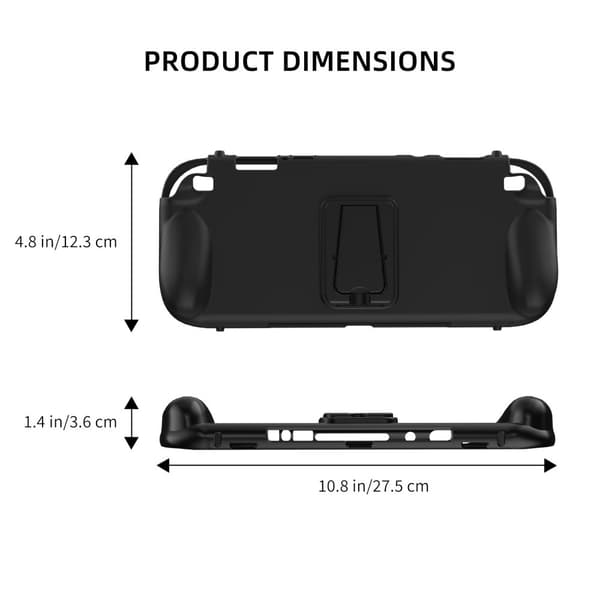 INF Skyddande TPU-fodral med stativ för Switch2-konsol