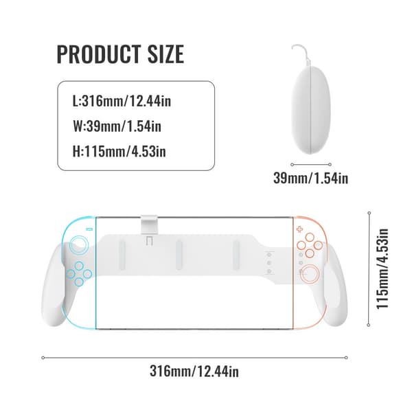 INF Switch 2 Full Coverage Protective Case - Hvit
