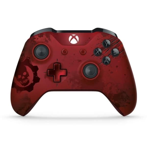 Xbox One S trådlös handkontroll Gears of War 4 Crimson Omen Limited Edition- USED