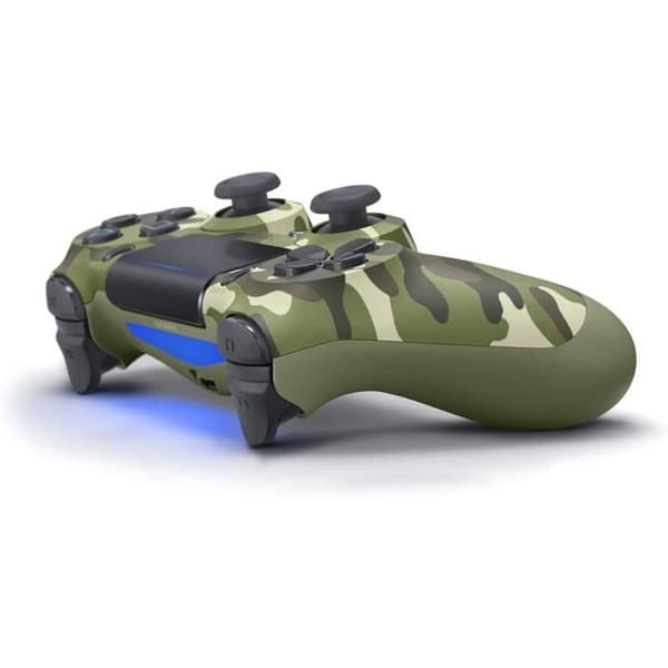 Gamepad - PLAYSTATION - DUALSHOCK 4 - Trådlös - Uppladdningsbart batteri - Green Camo- USED