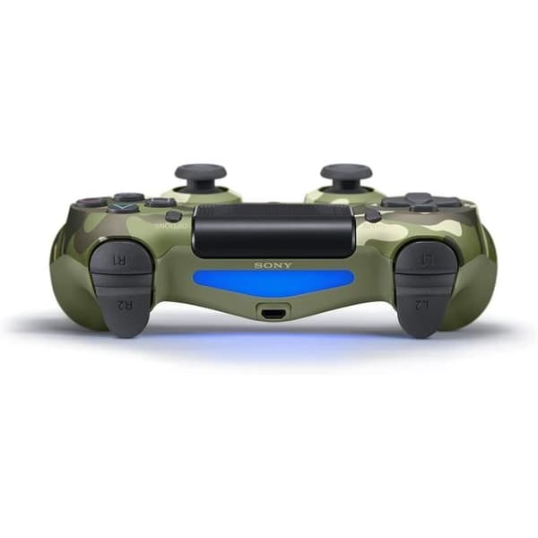 Gamepad - PLAYSTATION - DUALSHOCK 4 - Trådlös - Uppladdningsbart batteri - Green Camo- USED