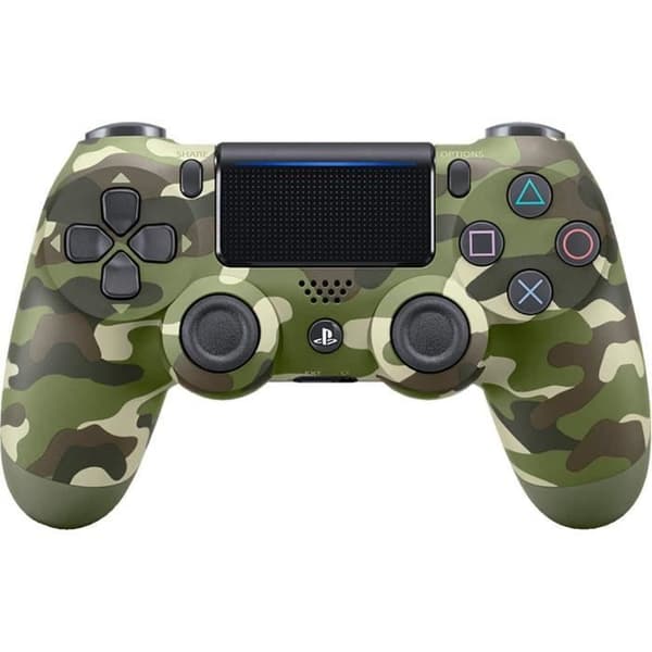 Gamepad - PLAYSTATION - DUALSHOCK 4 - Trådlös - Uppladdningsbart batteri - Green Camo- USED