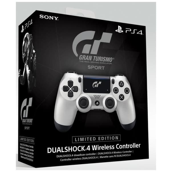 PS4 DualShock Controller Limited Edition Silver Gran Turismo Sport - PlayStation Official- USED