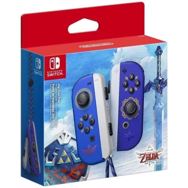 Ett par Blue &amp; Purple Joy-Con-kontroller för Nintendo Switch • The Legend of Zelda: Skyward Sword HD Edition- USED