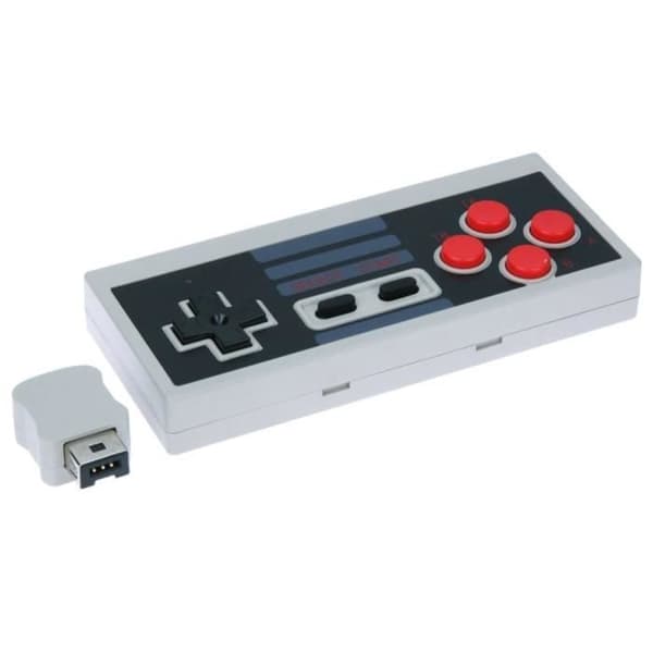2x trådlös handkontroll Gamepad Nintendo Mini Classic NES-konsol Turbofunktion Grå- USED