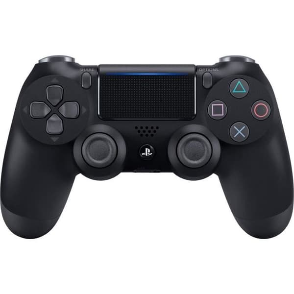Sonys officiella PlayStation 4-kontroll, DUALSHOCK 4, Trådlös, Uppladdningsbart batteri, Bluetooth, Jet Black (svart)- USED