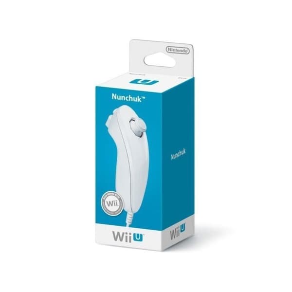 Wii Nunchuk Controller - Wii U White- REFURBISHED