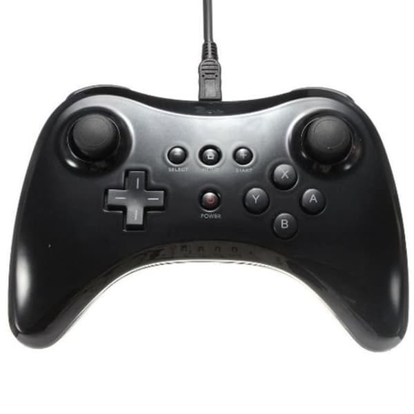 Klassisk trådlös Pro Controller Gamepad för Nintendo Wii U &amp; USB-kabel- REFURBISHED