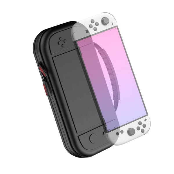 INF Rymlig svart PU-bärväska för Nintendo Switch 2 (MAX)