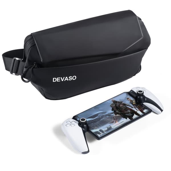INF Snygg Svart Magnetisk Stängning Crossbody Väska för Gaming