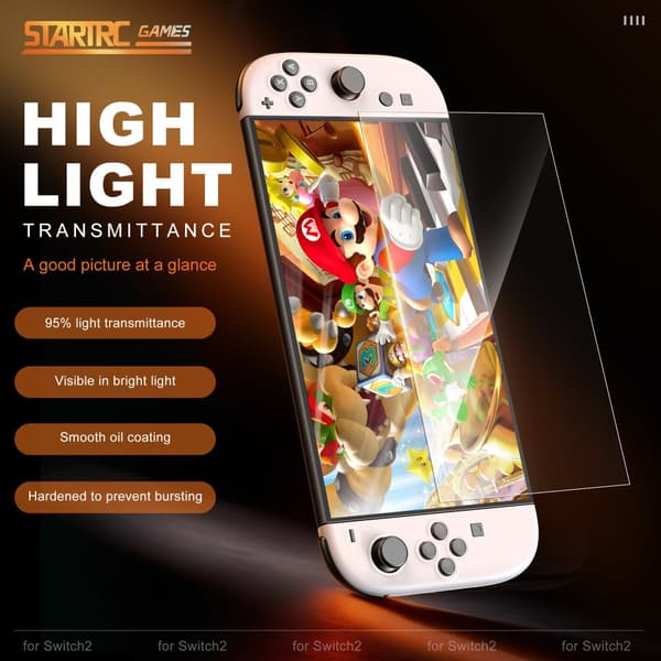 INF Nintendo Switch 2 Härdat Glasskärmskydd - Klar