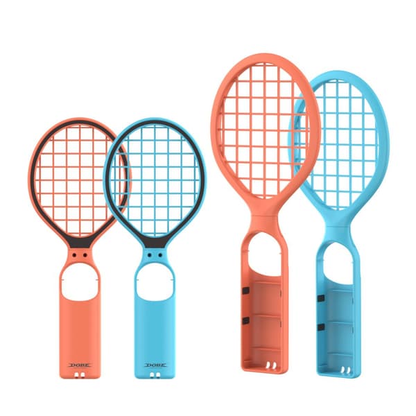INF Forbedre spillet ditt: SWITCH 2 Tennis Racket Set - Blå og oransje
