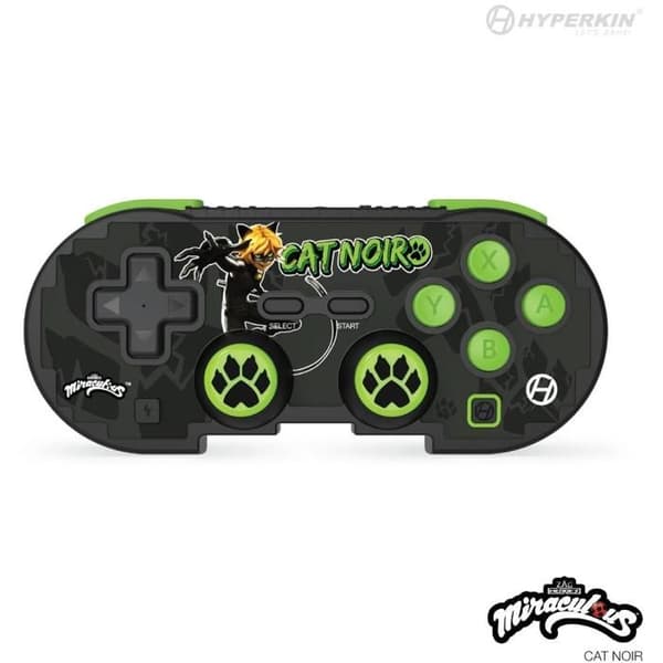 Hyperkin Pixel Art Miraculous Bluetooth Controller för Nintendo Switch/PC/Mac/Android (Cat Noir)